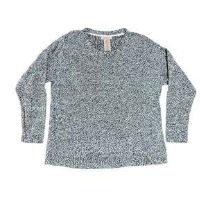 Philosophy Marled Crew Neck Knit Sweater XL Dreamy Ivory Black Old Money Layers
